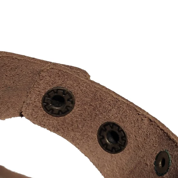 Ed Hard Unisex Genuine Leather Bracelet One Size Fit all. - Picture 4 of 7